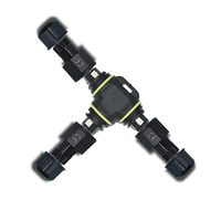 Connecteur de câble électrique étanche IP68 en nylon avec contact en cuivre de type T2 à 3 broches de 10 mm pour éclairage LED