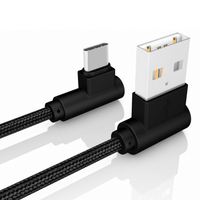Câble de Charge Rapide Coude à 90 Degrés Usb C Micro Usb pour Tous les Smartphones Dropshipping 20cm Usb à Type C Court 2.4a