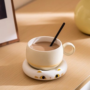 แก้วกาแฟเซรามิคลายแมวพร้อมที่กรองชา ชุดแก้วน้ำชา ดีไซน์การ์ตูนน่ารักสดใส สำหรับชาและกาแฟ - Product Image 4