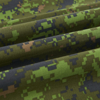Tissu de camouflage CADPAT, forêt numérique et suppression IR, 65/35 NyCo Ripstop, DWR 5000 mm pour équipement tactique et vêtements de plein air