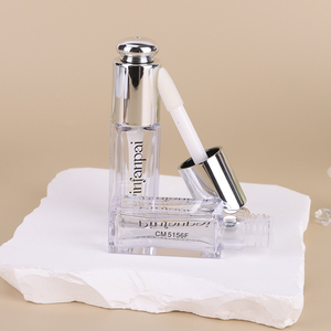 Phong cách chất lượng cao 5 ml Lipgloss Wand tùy chỉnh logoclear pha lê <span class=keywords><strong>Lip</strong></span> <span class=keywords><strong>Gloss</strong></span> ống với rõ ràng màu hồng Tops với cây Đũa Phép - Product Image 4