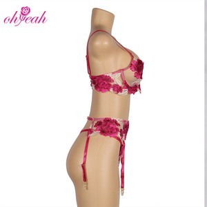 Set <span class=keywords><strong>Reggiseno</strong></span> e Mutandine <span class=keywords><strong>con</strong></span> Ricamo Floreale <span class=keywords><strong>Trasparente</strong></span>, <span class=keywords><strong>Reggiseno</strong></span> <span class=keywords><strong>con</strong></span> <span class=keywords><strong>Ferretto</strong></span> Taglie Forti XXXL, Set <span class=keywords><strong>Reggiseno</strong></span> Mutandine e Giarrettiera da Donna - Product Image 4