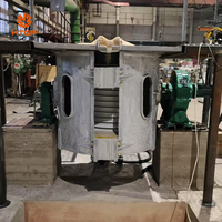 Four de fusion électrique à induction de 500 kg à 1 T avec coque en aluminium pour ferraille et acier, équipement de fonderie industrielle à haute efficacité