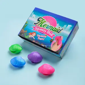 Novidade bolas de água promocionais para crianças bola de espirrar bola de estresse de dinossauro 3D concha de apertar com brinquedo de ovo de sereia
