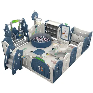 2024 nhựa bé xu hướng playpen kích thước lớn indoorluxure có thể gập lại dành cho Người lớn bé playpen nhựa Chăm sóc hàng rào cho trẻ em