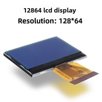 Module d'affichage LCD à cristaux liquides (LCD) à matrice de points 128x64 1.7 pouces, mode bleu négatif, avec circuit intégré de commande ST7567A et montage COG