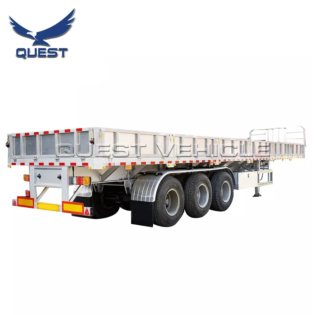 40ft 45ft Aluminum ally Side Wall Semi Trailer flatbed curtain side panel Cargo Trailer for sale