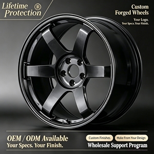 Jantes en alliage forgées sur mesure Srim, monobloc, couleur chrome noir, 6 branches, pour Rays Te37, VW Golf, Toyota <span class=keywords><strong>Aygo</strong></span>, Skoda Octavia - Product Image 2