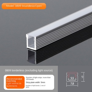 แถบไฟ LED ติดเพดานแบบ T5ตามต้องการไฟตู้โปรไฟล์อุตสาหกรรมอะลูมิเนียมสีดำ - Product Image 6