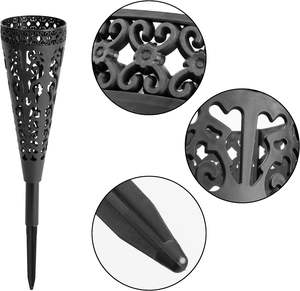 Headstones <strong>for</strong> <strong>Graves</strong> Cemetery Decorations <strong>Flower</strong> <strong>Holder</strong> Black Plastic Vase with Drainage Hole Long Spikes Outdoor Memorials - Product Image 4