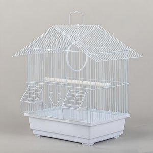 <span class=keywords><strong>Jaula</strong></span> de pájaros de metal grande de gama alta con pantalla exterior multicapa con líneas de patrón sólido para loros y otras aves. - Product Image 6