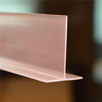 T Bentuk Divider PVC Strip Rak Taker Pemegang untuk Supermarket