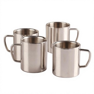Custom Logo 304 Stainless Steel Double <b>Wall</b> Eco-Friendly Coffee Travel Mug Handle Leak-Proof Lid Thermal <b>Insulation</b> Low Price - Product Image 1
