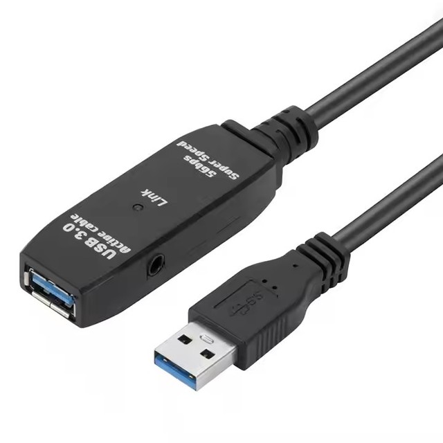 USB 3.0 Extension Cable with Chipsets Signal Booster Plug and Play USB Type a Male to a Female Active Repeater Extension Cable