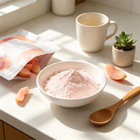 Poudre de pêche juteuse au miel 100% pure et naturelle pour boissons, pâtisseries et aliments santé