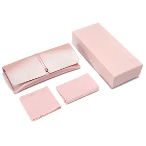 Từ Biểu Tượng Tùy Chỉnh Tấm Kính Mát Vải Túi Ngăn Kéo Hộp Màu Hồng Da Kính Mát Trường Hợp Kính Mát Bao Bì Hộp - Product Image 1