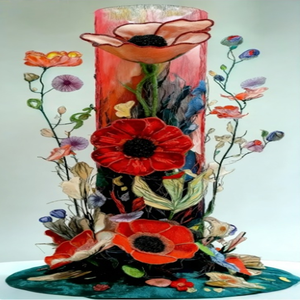 Colonne décorative florale artistique, pilier <span class=keywords><strong>mural</strong></span> de fleurs mélangées fait main pour hall de centre commercial, installation artistique commerciale - Product Image 4