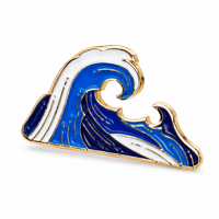 Épinglette en émail personnalisée, thème Plage d'été, Vague, Planche de surf, en métal émaillé dur, pour souvenir de club, cadeau et accessoire de fête