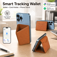 Cartera Inteligente con Sistema Dual de Rastreo Apple Find My y Google Find Hub, Localizador GPS PU, Cartera Magsafe para iPhone y Android