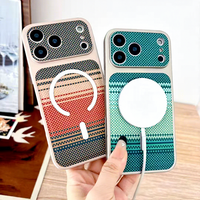 Étui personnalisable antichoc en similicuir magnétique avec texture Aramid pour iPhone 18 17 Pro Max, anneau métallique, 6 couleurs