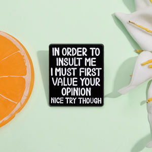 Drôle maladroit sarcastique citations émail broche créative dessin animé métal broche revers Badge bijoux cadeau pour les amis - Product Image 2