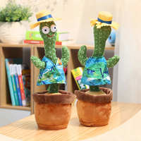 Cactus dansant électrique en peluche, jouet électronique en peluche avec enregistrement, jouet en peluche saxophone, vente en gros OEM