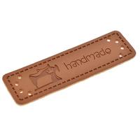 Étiquettes de taille imprimées d'étiquettes de vêtements en cuir durables en relief OEM/ODM avec techniques brodées