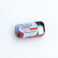 Boîtes carrées en étain recyclables Cannacoast Custom Edibles avec couvercle coulissant, qualité alimentaire, pour bonbons gélifiés, chocolats, bonbons, sécurité enfant