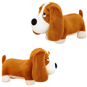 Almohada de peluche de perro Basset Hound de cuerpo largo, orejas grandes y suaves, peluche agradable al tacto para decoración de cojines de sofá. - Product Image 6