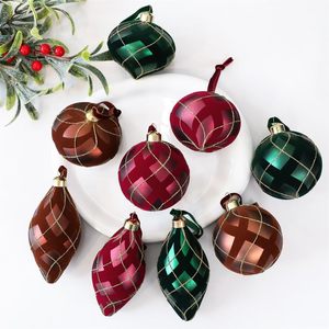Cross-border New Arrival Flocked Painted <strong>Matte</strong> Borosilicate Glass Christmas <strong>Ball</strong> Ornaments Popular Holiday Decor 6-Color Die-Cut - Product Image 4