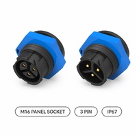 Connecteur circulaire étanche IP68 à vis M16, 2 à 8 broches, droit ou à angle droit, mâle/femelle, pour capteur industriel