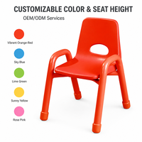 Sièges ergonomiques pour enfants en PP avec accoudoirs intégrés et hauteur de siège de 250 mm pour les projets d'écoles maternelles et les fournitures institutionnelles
