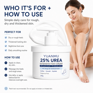 Crema <span class=keywords><strong>para</strong></span> <span class=keywords><strong>Pies</strong></span> con 25% de Urea, Ácido Láctico y Ácido Salicílico, Humectante Intensivo <span class=keywords><strong>para</strong></span> Talones Agrietados, Loción de Urea <span class=keywords><strong>para</strong></span> Piel Seca - Product Image 2