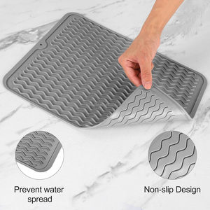 <b>Kitchen</b> Accessories Dish <b>Drying</b> Pad with Non-slip Rubber Backed Heat Resistant <b>Mat</b> Silicone <b>Mat</b> for <b>Kitchen</b> Counter - Product Image 5