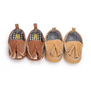 schoenen babys 1 jaar oud Suppliers-Amazon Hot Lente Zomer Pu Lederen 0 1 Jaar Oude Casual Peuter Baby Loafers Schoenen
