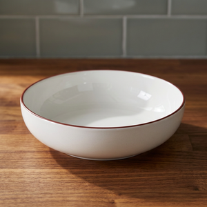 Bol de service en céramique de qualité alimentaire, peint à la main, design minimaliste, durable, compatible micro-ondes et lave-vaisselle, directement de l'usine - Product Image 1