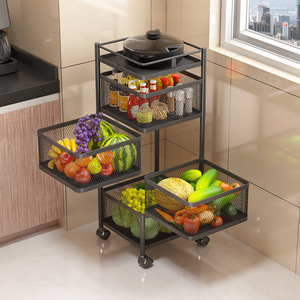 Estante Giratorio Multicapa para Verduras BBA304, Estante de Almacenamiento de Frutas y Verduras para el Hogar - Product Image 1