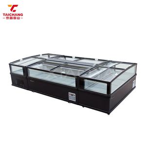 Congélateurs de présentation en îlot haut de gamme pour supermarchés, congélateurs de présentation combinés en îlot pour supermarchés commerciaux - Product Image 1