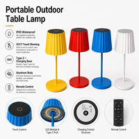 Lampe de table à LED tactile, lampe de lecture, IP65, lumière de nuit électrique moderne pour chambre à coucher, salon