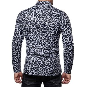Chemises pour hommes Leopard, vêtements pour hommes, imprimé 3D, manches longues, mode décontractée, vacances, chemise florale pour hommes, Camisa Hawaiian Social Reserva - Product Image 5