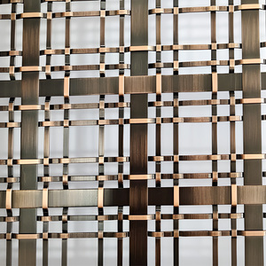 Đồng trang trí kim loại lưới Bảng điều chỉnh dây thép không gỉ đồng bằng Dệt Phong cách cho trang trí nội thất rỗng dệt lưới cho cửa tủ cong - Product Image 3