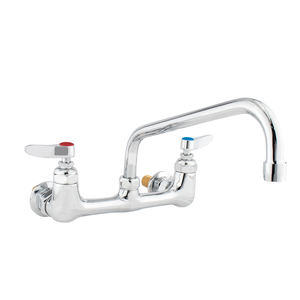 Grifo de Cocina de Latón Ecológico con Certificación LEED, Grifo Comercial para Fregadero, Grifo de Plomería Montado en la Pared - Product Image 1