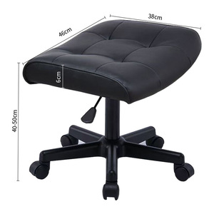 Adjustable <b>Footstool</b> Black <b>Leather</b> Waterproof Modern Simple Design Home Sofa <b>Chair</b> Use - Product Image 2