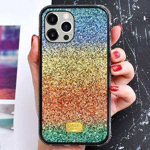 TPU morbido diamante Glitter <span class=keywords><strong>arcobaleno</strong></span> gradiente <span class=keywords><strong>Cover</strong></span> posteriore accessori di lusso Bling Bling custodia per telefono per <span class=keywords><strong>iPhone</strong></span> X 11 12 13 14 15 Pro - Product Image 2