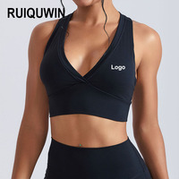 Soutiens-gorge de sport sans couture RUIQUWIN pour femmes, haute élasticité, sensation seconde peau, vêtements de gym, séchage rapide, respirants, pour yoga et fitness