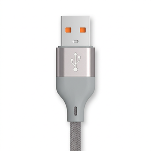 Câble de charge <span class=keywords><strong>multi</strong></span>-prise tressé gris 3 en 1 USB A vers Type C Micro USB <span class=keywords><strong>Apple</strong></span> pour smartphone tablette batterie externe voiture voyage - Product Image 3