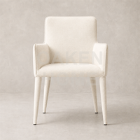 Chaise de salle à manger minimaliste OAKEN, chaise de salle à manger élégante et luxueuse, dossier confortable en tissu, fauteuil de salle à manger, meubles pour la maison