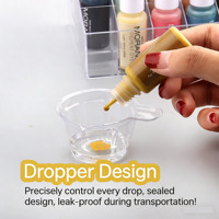 24 Couleurs Pigment Liquide à Base d'Huile Hautement Concentré pour Résine Époxy, Colle AB, Résine Cristalline, DIY, Vente Directe, Teinture Transfrontalière