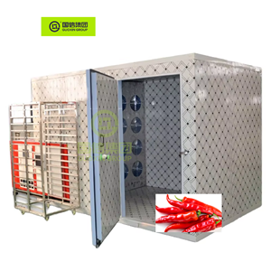 La machine de séchage à plateaux en acier inoxydable traite de grandes quantités de piments frais et humides. - Product Image 1