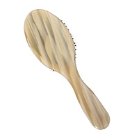Brosse à cheveux démêlante en poils de sanglier végétaliens avec logo personnalisé, peigne en acétate pour cheveux humides, secs, épais et bouclés, pour lisser et donner de la brillance